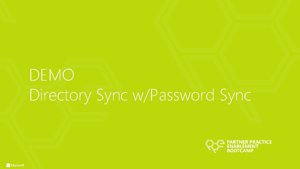 DEMO Directory Sync w/Password Sync 