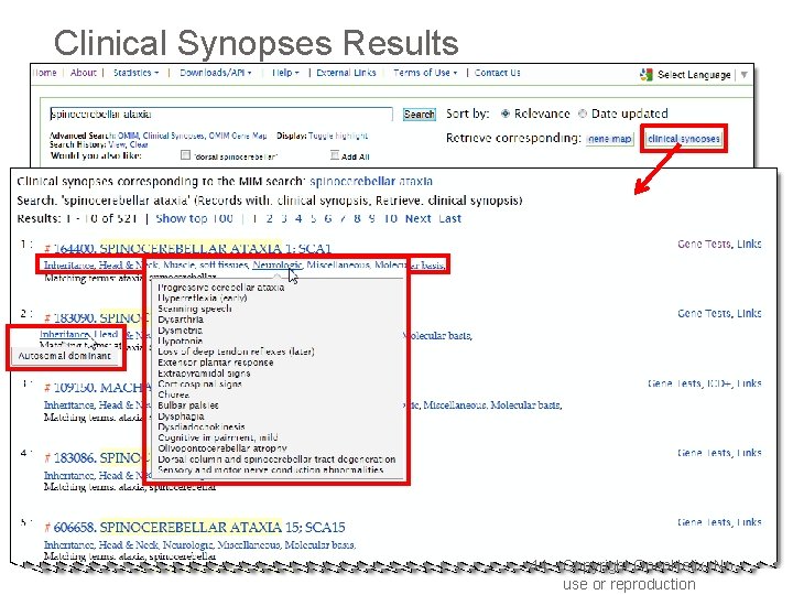 Clinical Synopses Results 44 Copyright Open. Helix. No use or reproduction 