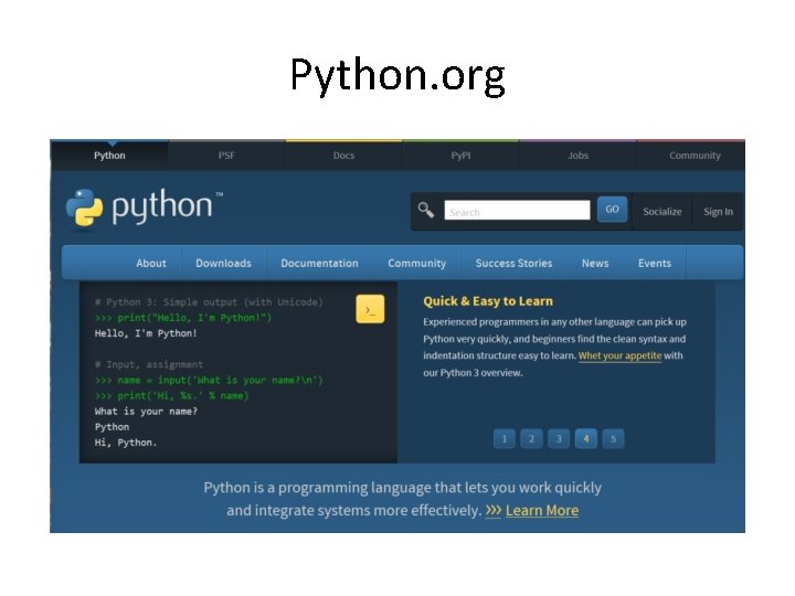 Python. org Python. org