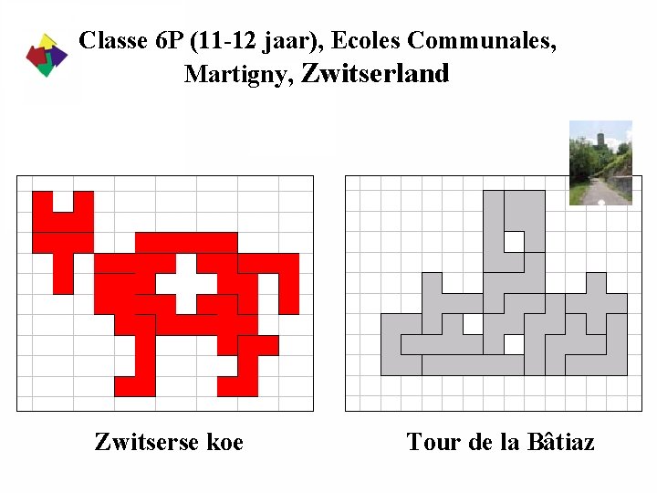 Classe 6 P (11 -12 jaar), Ecoles Communales, Martigny, Zwitserland Zwitserse koe Tour de
