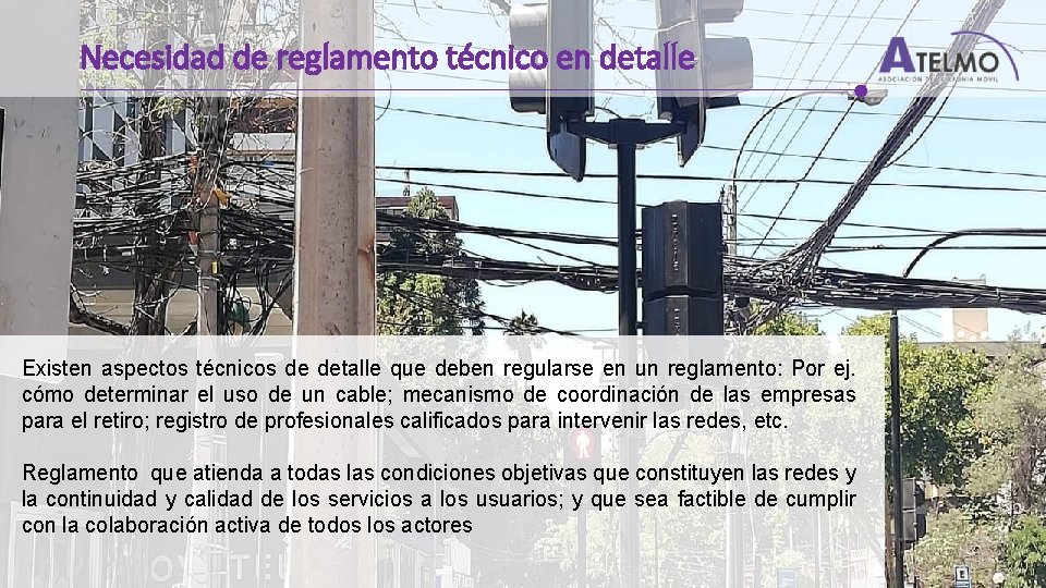 Necesidad de reglamento técnico en detalle Existen aspectos técnicos de detalle que deben regularse