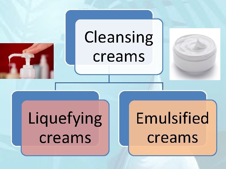 Cleansing creams remove dirt from the skin by