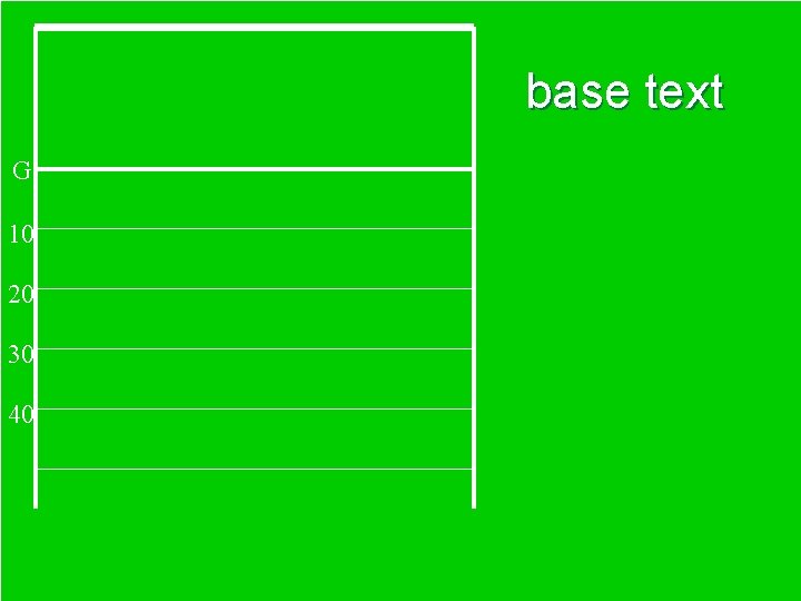 base text G 10 20 30 40 