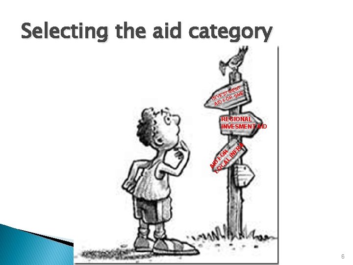 Selecting the aid category T EN M T E ES SM INV FOR AID