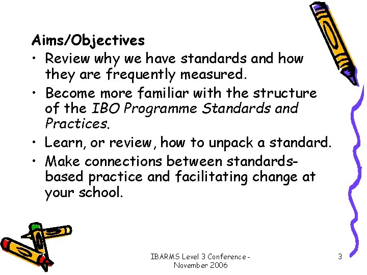 Aims/Objectives • Review why we have standards and how they are frequently measured. •