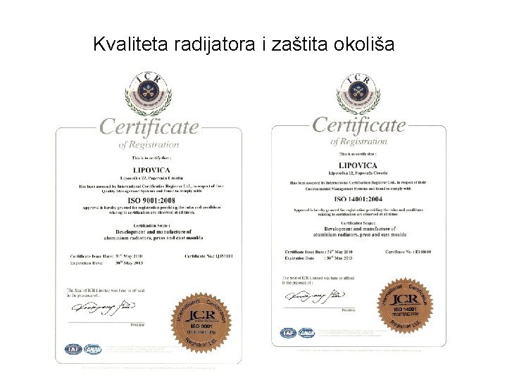Kvaliteta radijatora i zaštita okoliša 