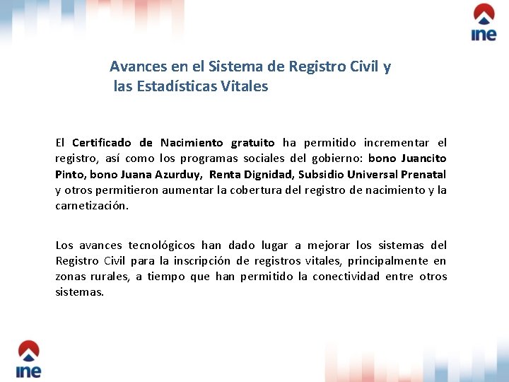 Avances en el Sistema de Registro Civil y las Estadísticas Vitales El Certificado de