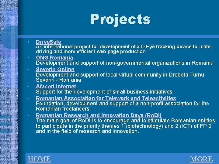 Projects • Drive. Safe • ONG Romania Development and support of non-governmental organizations in