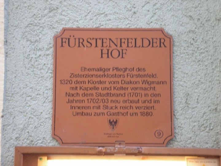 Esslingen Fürstenfelder Hof Schild 