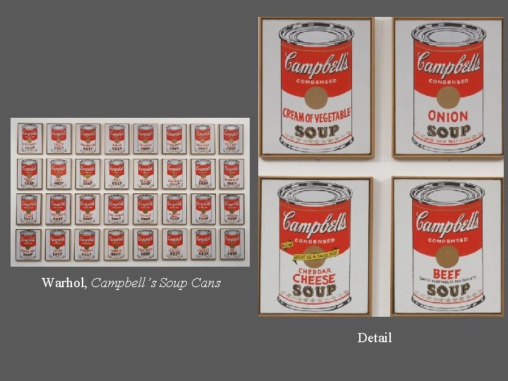 Warhol, Campbell’s Soup Cans Detail 