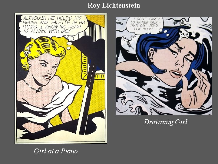 Roy Lichtenstein Drowning Girl at a Piano 