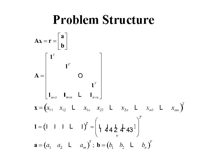 Problem Structure Problem Structure