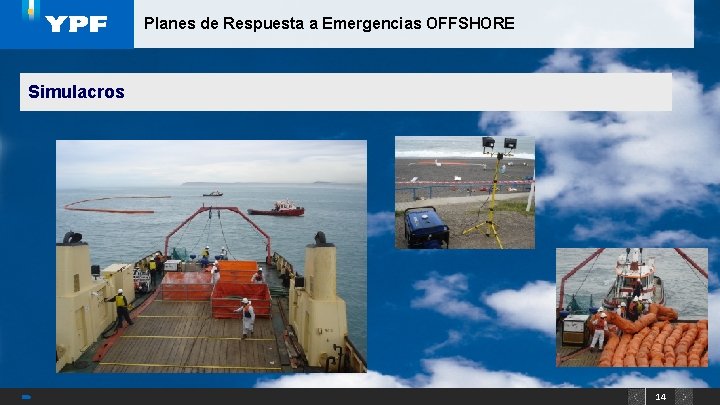 Planes de Respuesta a Emergencias OFFSHORE Simulacros 14 