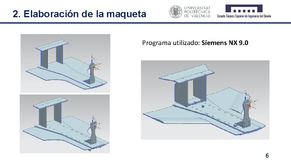 2. Elaboración de la maqueta Programa utilizado: Siemens NX 9. 0 6 