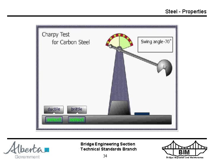 Steel - Properties Bridge Engineering Section Technical Standards Branch 34 BIM Bridge Inspection and