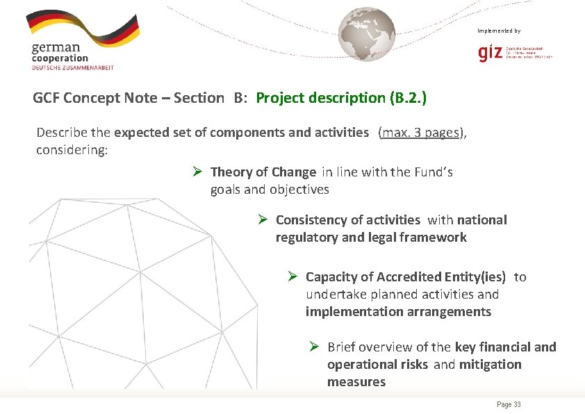 Implemented by GCF Concept Note – Section B: Project description (B. 2. ) Describe