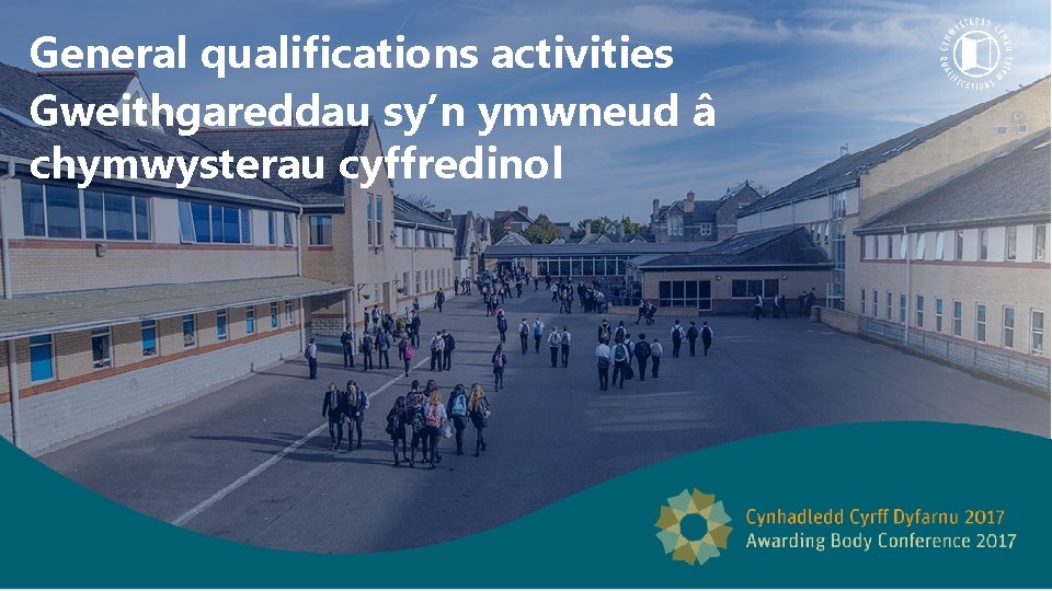 General qualifications activities Gweithgareddau sy’n ymwneud â chymwysterau cyffredinol 