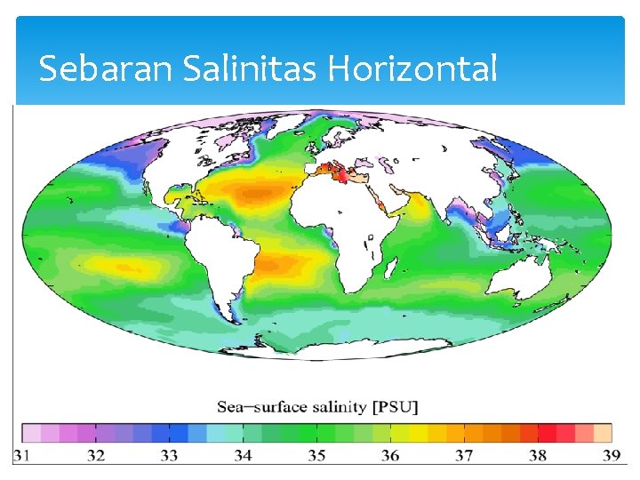 Sebaran Salinitas Horizontal 