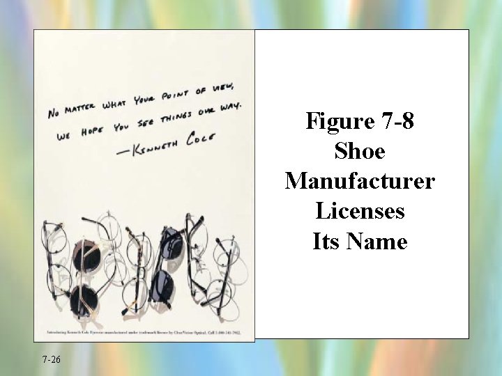 Figure 7 -8 Shoe Manufacturer Licenses Its Name 7 -26 