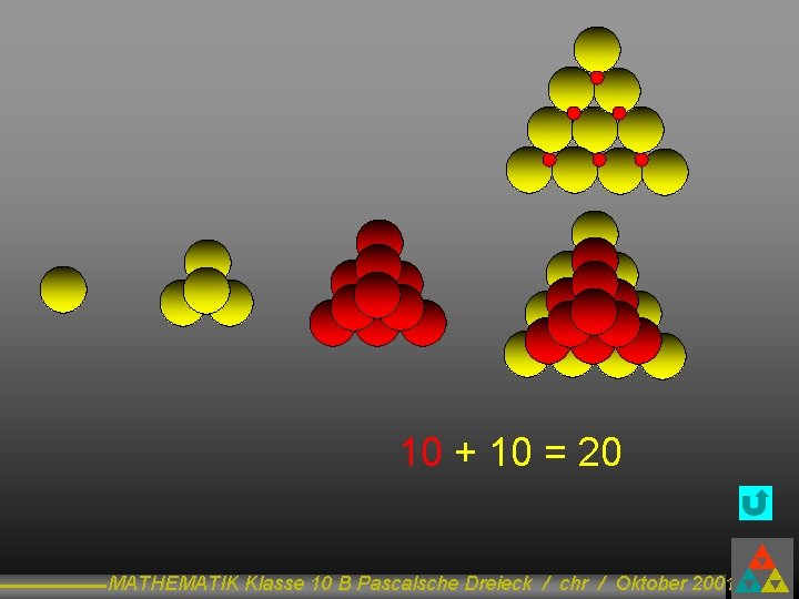 10 + 10 = 20 MATHEMATIK Klasse 10 B Pascalsche Dreieck / chr /