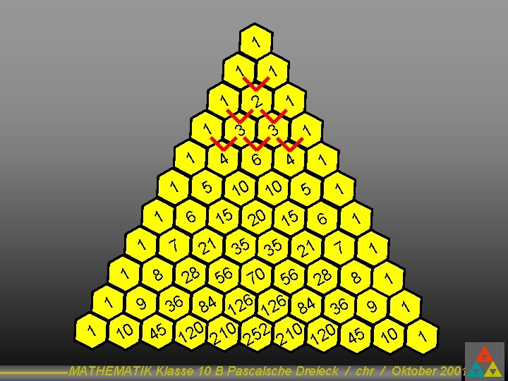 1 1 2 1 1 3 4 1 3 6 1 4 1 10