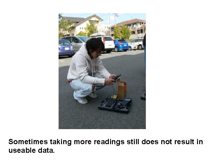 Sometimes taking more readings still does not result in useable data. 