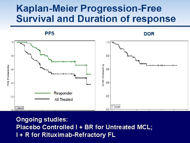 Ongoing studies: Placebo Controlled I + BR for Untreated MCL; I + R for