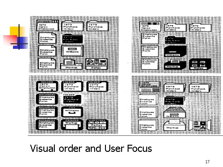Visual order and User Focus 17 