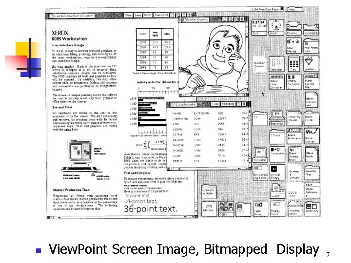 n View. Point Screen Image, Bitmapped Display 7 