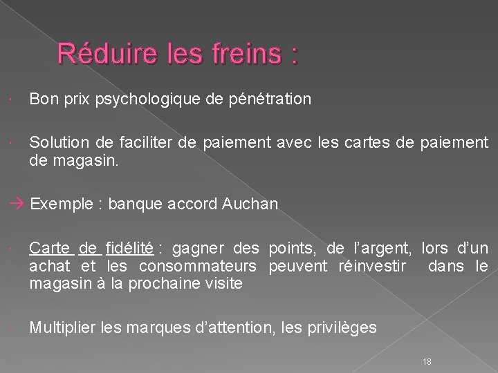 Réduire les freins : Bon prix psychologique de pénétration Solution de faciliter de paiement