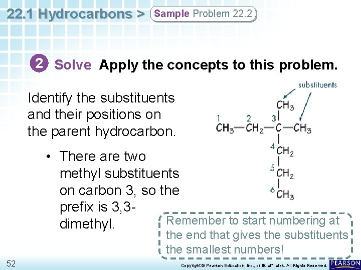 22. 1 Hydrocarbons > Sample Problem 22. 2 2 Solve Apply the concepts to