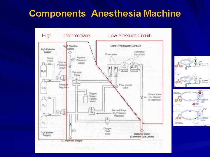 Components Anesthesia Machine High Intermediate Low Pressure Circuit 