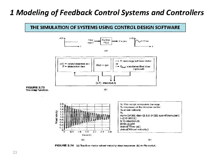 1 Modeling of Feedback Control Systems and Controllers THE SIMULATION OF SYSTEMS USING CONTROL 1 Modeling of Feedback Control Systems and Controllers THE SIMULATION OF SYSTEMS USING CONTROL