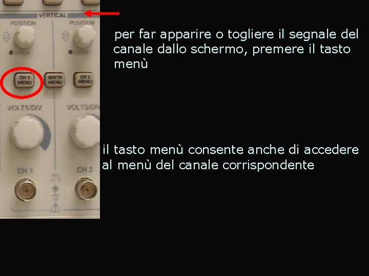 per far apparire o togliere il segnale del canale dallo schermo, premere il tasto