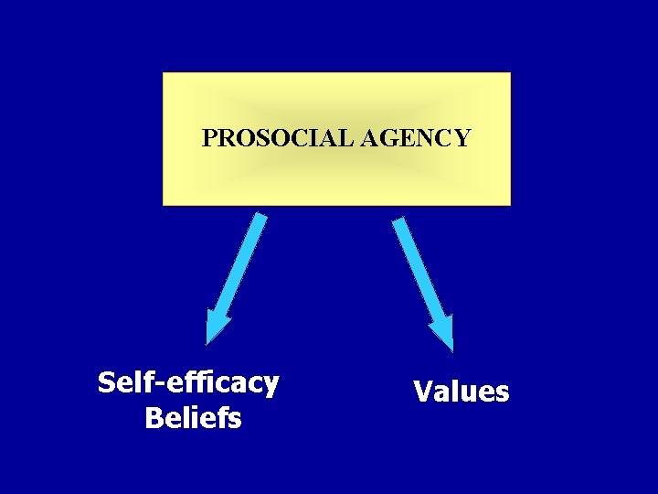 PROSOCIAL AGENCY Self-efficacy Beliefs Values PROSOCIAL AGENCY Self-efficacy Beliefs Values