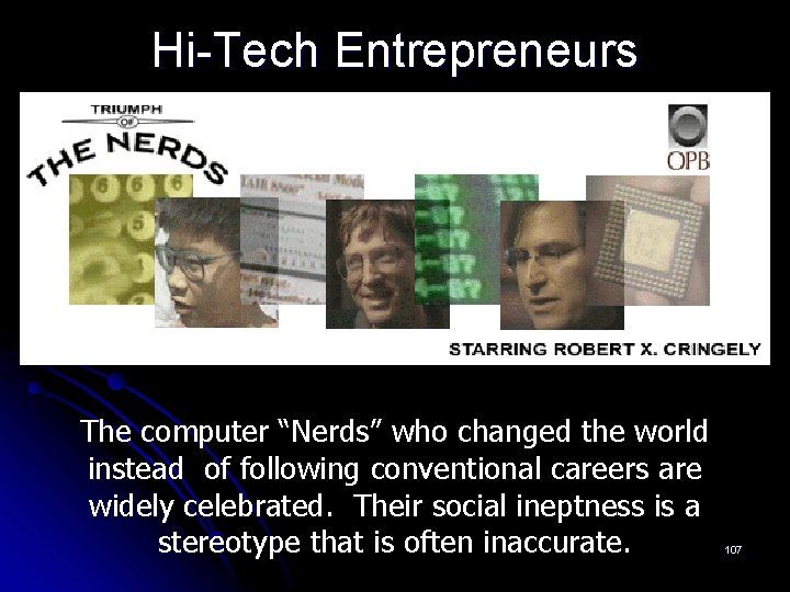 Hi-Tech Entrepreneurs The computer “Nerds” who changed the world instead of following conventional careers