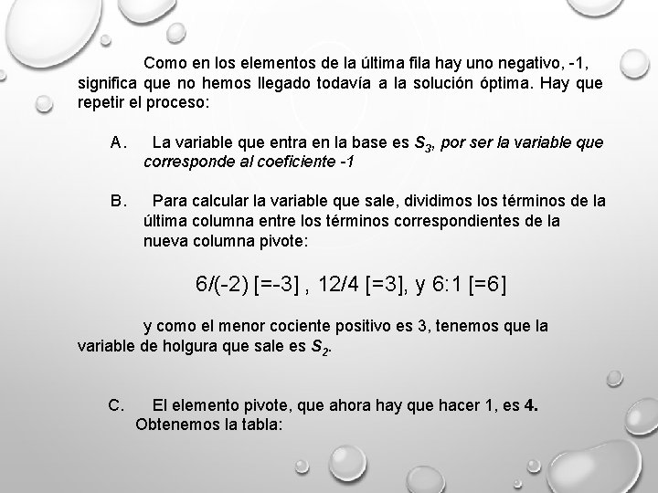 Como en los elementos de la última fila hay uno negativo, -1, significa que