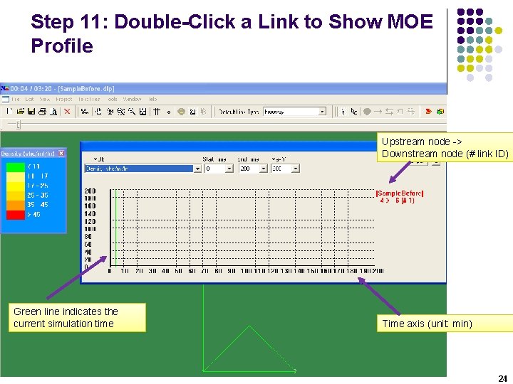 Step 11: Double-Click a Link to Show MOE Profile Upstream node -> Downstream node Step 11: Double-Click a Link to Show MOE Profile Upstream node -> Downstream node