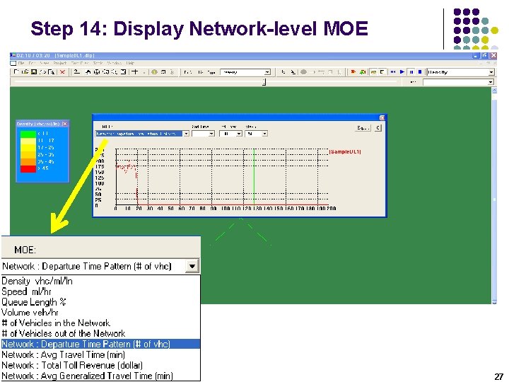 Step 14: Display Network-level MOE 27 