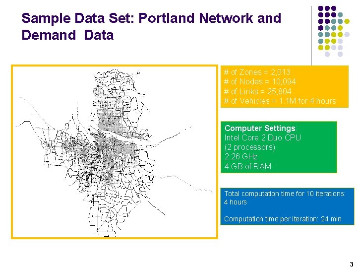 Sample Data Set: Portland Network and Demand Data # of Zones = 2, 013