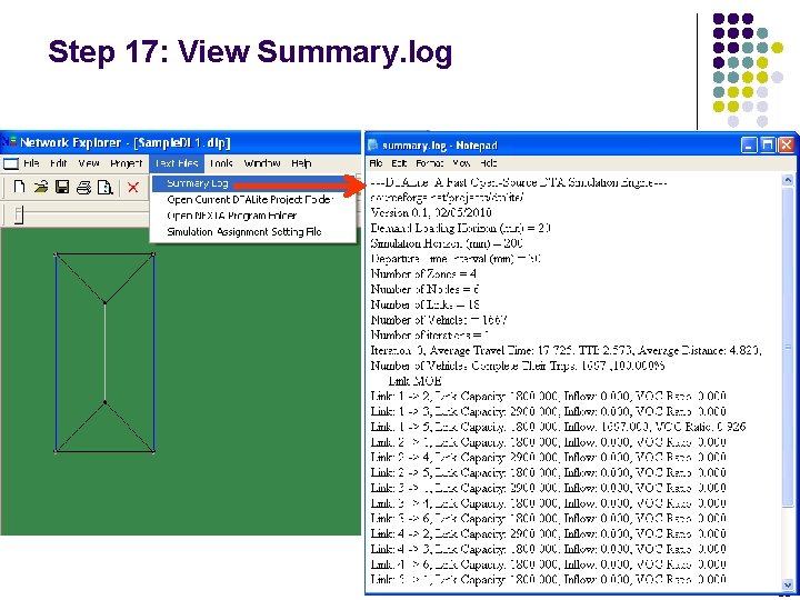 Step 17: View Summary. log 30 Step 17: View Summary. log 30