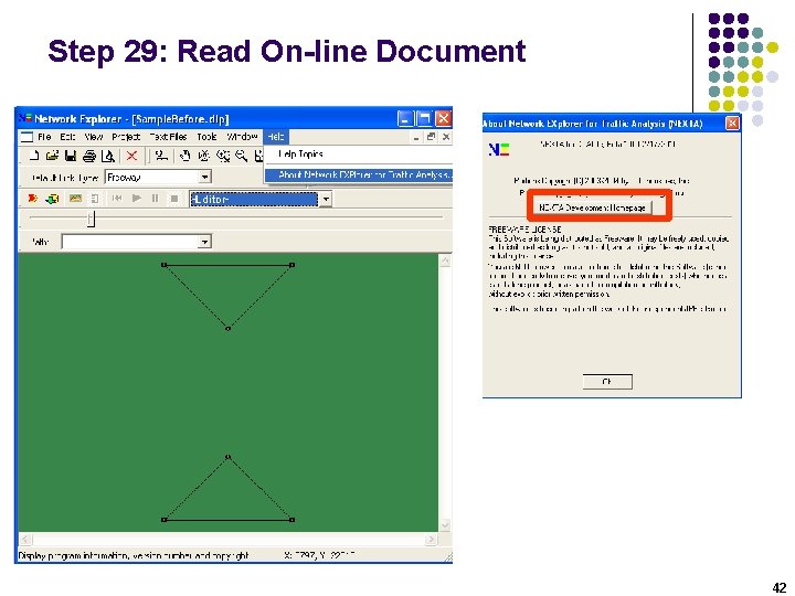 Step 29: Read On-line Document 42 Step 29: Read On-line Document 42