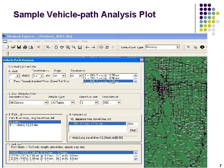 Sample Vehicle-path Analysis Plot 7 Sample Vehicle-path Analysis Plot 7