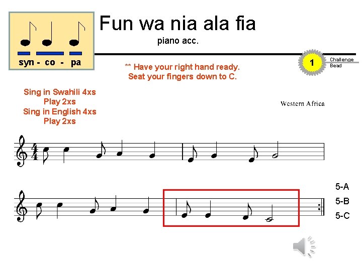 Fun wa nia ala fia piano acc. syn - co - pa ** Have