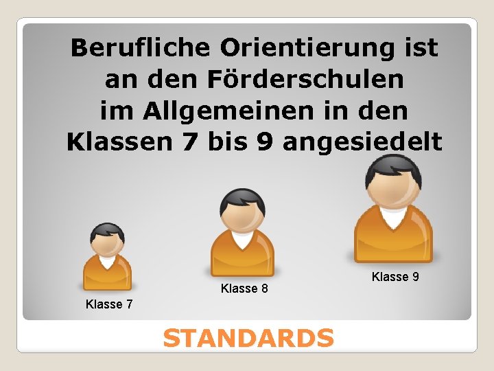 Berufliche Orientierung ist an den Förderschulen im Allgemeinen in den Klassen 7 bis 9