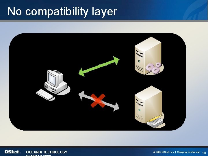 No compatibility layer AF 1. X AF Clients 1. X AF 2. 0 OCEANIA