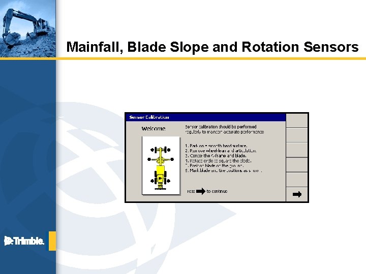 Mainfall, Blade Slope and Rotation Sensors 