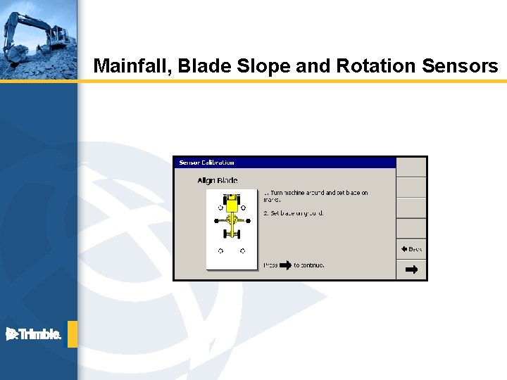 Mainfall, Blade Slope and Rotation Sensors 
