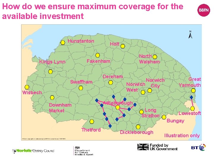 How do we ensure maximum coverage for the available investment Hunstanton North Walsham Fakenham