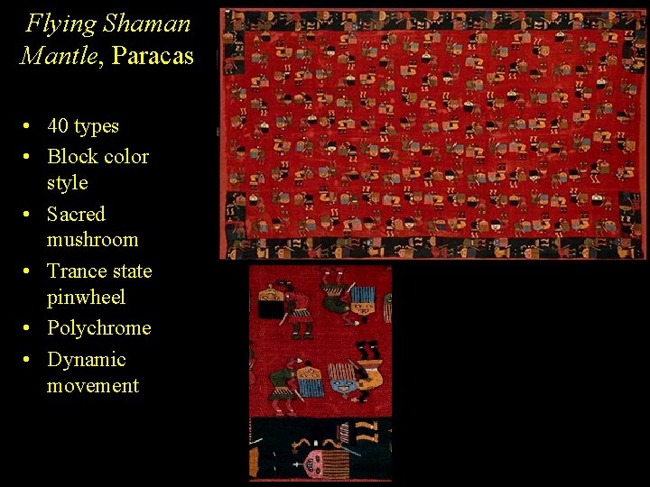 Flying Shaman Mantle, Paracas • 40 types • Block color style • Sacred mushroom